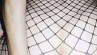 Passionate homemade anal sex with wife in stockings