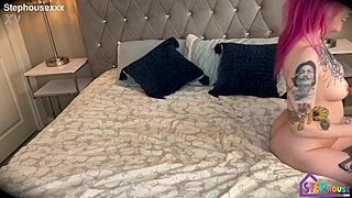 Alt cam girl bent over for real dick in doggystyle