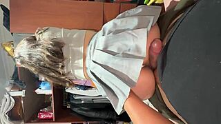 Hey, stop masturbating, I’m getting ready for college... just rub quick, stepbro, hurry up!!