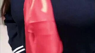 cute latina teases with her small tits on display