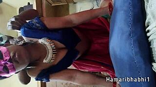 Listen, I’m getting wild with hot saree blouse sex, hear every word in Hindi