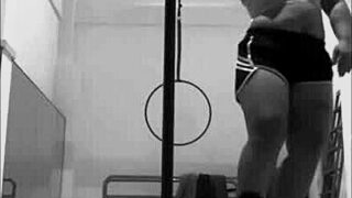 pinay pole dancing with heels and doing aerial hoops