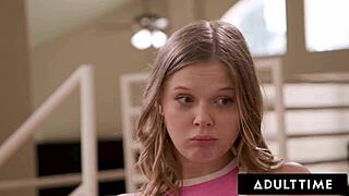 cena completa no Adult Time da enteada safada Coco Lovelock esguichando pela primeira vez do enteado