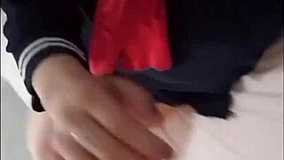 cute latina teases with her small tits on display