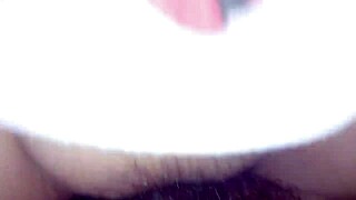 Boldly opening a shaved, wet pussy for intense licking, this pretty amateur reaches orgasm