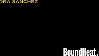 Lesbian Slaves Feel the Intense Domination as Mistress Trains and Punishes Them with Whips in Garage Bondage, Their Big Tits Bound and Emotions Running High