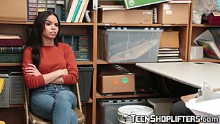 Mighty fine teen Tory Bellamy rides as a little thief at work.