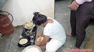 Indian Desi Step-Mom Gets Naughty in Kitchen With Hardcore Missionary Action.