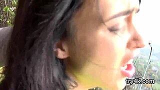 Elegant teen 18+ gives oral in pov, gets pussy fucked