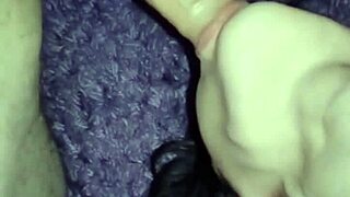 Watch this amateur milf give a deep throat blowjob at home