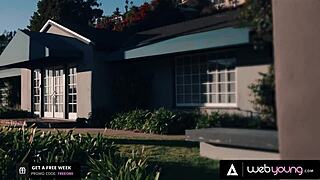 cute college brunette gets her hairy pussy licked by secret admirer