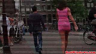 real amsterdam prostitutes in threeway with tourists