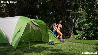 Wild Camping Sex and Cheating Ends in Cumshots!