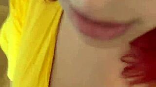 hey, if you don't suck my cock, i'll show the video to your boyfriend