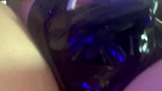 Goth slut intensely cums hard with rough toy