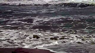 look at gorgeous teen agnes bathing her naked body in the ocean!