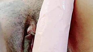 Latina Masturbates With Huge Dildo And Natural Tits