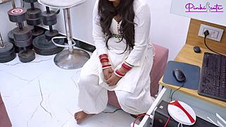 Oops! Newly married Indian desi stepsister bent over for stepbro 😜