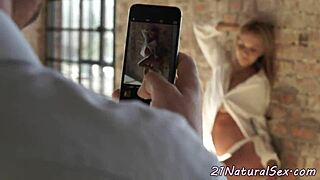 Glam beauty gets jizzed on pussy after group banging