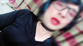 rubyqueen, stunning young ladyboy, gets anal penetration in solo heat