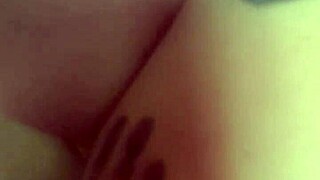 Goth slut intensely cums hard with rough toy