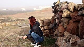 I fucked with this girl in the middle of lanzarote island