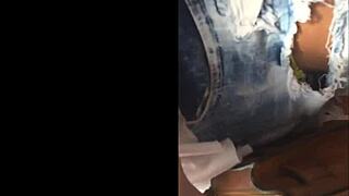 Blonde with juicy ass caught on hidden cam voyeur