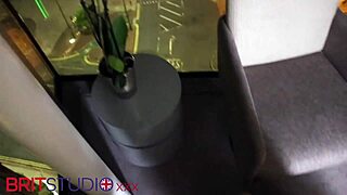 Two british teens engage in teasing foreplay and flashing.