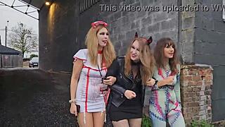 Halloween video in the car at work