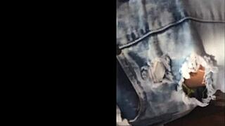 Blonde with juicy ass caught on hidden cam voyeur