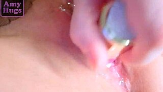 i used his cum to masturbate my shaved pussy 😏