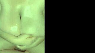 dildo titjob compilation with chubby bbw lovers spitting and big nipples 😍