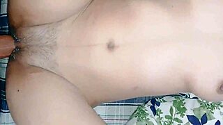 Hey, village girl's first time getting her shaved pussy fucked on a ranch! 😍