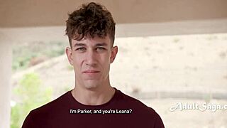 Nerdy Teen 18+ Step Cousin Leana Lovings Has a Huge Crush on Parker Ambrose. What's Behind That Shy Smile?