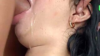 Big Lips Hottie Roughly Face Fucked Against Wall For Facial Cumshot