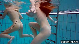 Hot Russian girls dominate the pool with stunning bikini swims