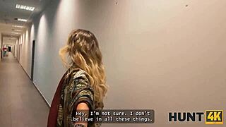 Hunt4k hunter ran into a sexy chick in public and fucked her in the fortune-telling salon