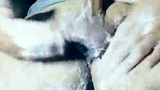 Beautiful Naked Man Bathes In Shower