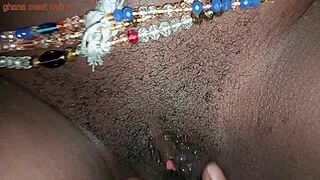 Playing With Ebony Pussy And Fucking It With Coke Bottle