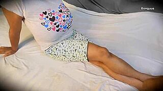 big tits stepsister was alone until stepbrother joined for company.