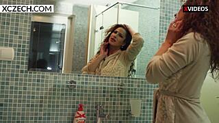 Why is this sexy Czech milf mom teasing in the shower? Join xczech!