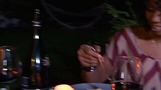 I watch two black milfs in stockings and heels bend over for anal doggystyle.