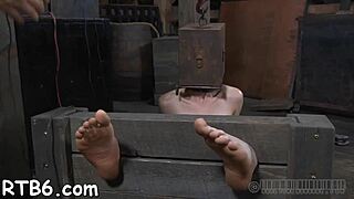 Beautiful Babe's Sweet Nipples Endure Painful Bdsm Treatment in Rough Session