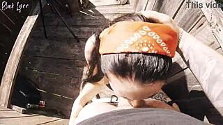 Risky Outdoor Facefuck And Cum In Throat We Did It At The Hunting Tower