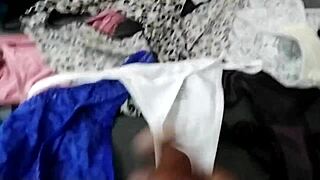 i jerk off n cum in my wifes used panties, great compiliation