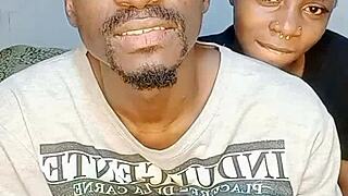 African teen 18+ gives me sloppy head cum on her face