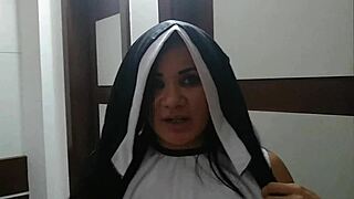 in this parody, nun bianca confesses her sins to father fava de mel on the microphone, all because she was born in a convent. see the full on xv red.