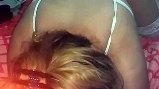front camera recording of sex with a blonde in sexy lingerie