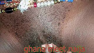 Playing With Ebony Pussy And Fucking It With Coke Bottle