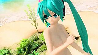 Look at Hatsune Miku's big tits and ass nude!